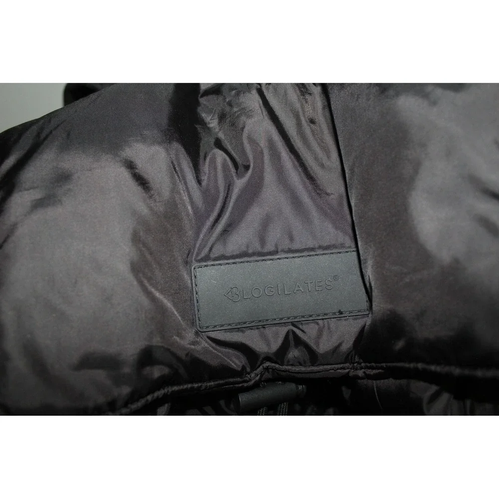 Blogilates‎ Black Puffy Backpack Nylon Drawstring Gym Bag with Shoe Compartment